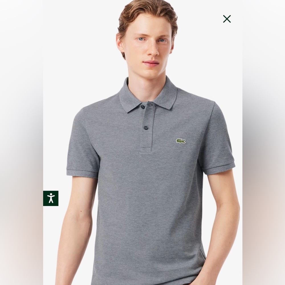 Lacoste Polo Shirt
Grey Men's Slim Fit Piqué Polo - Picture 2 of 10